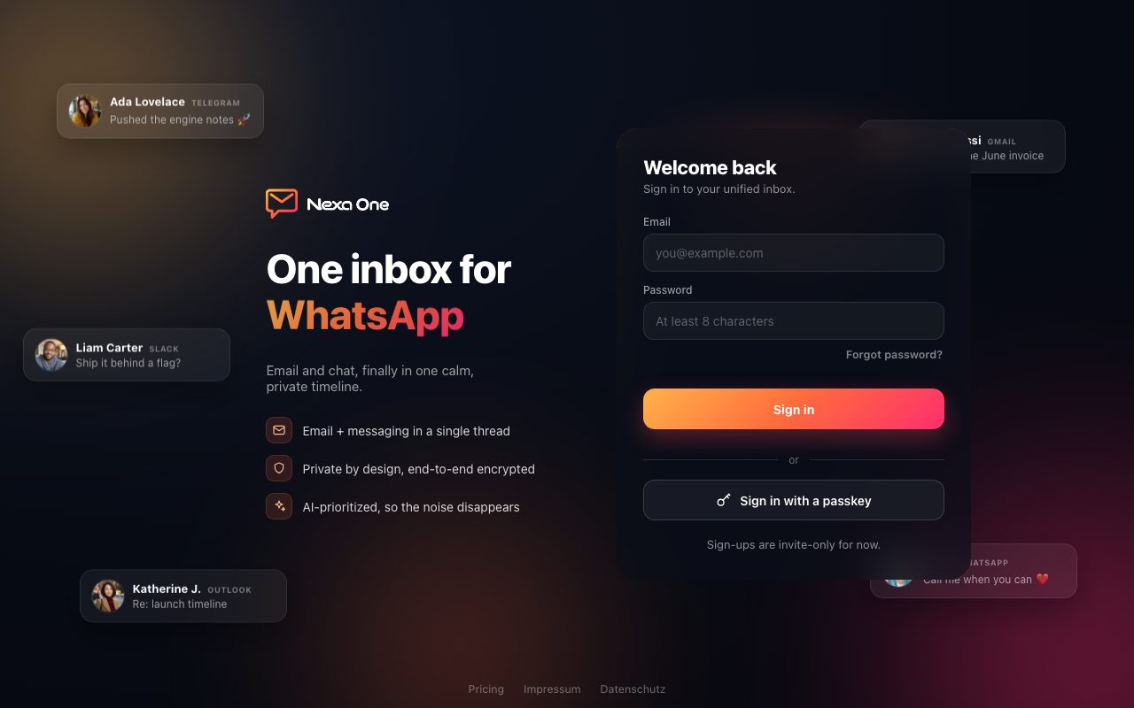Screenshot: Nexa One