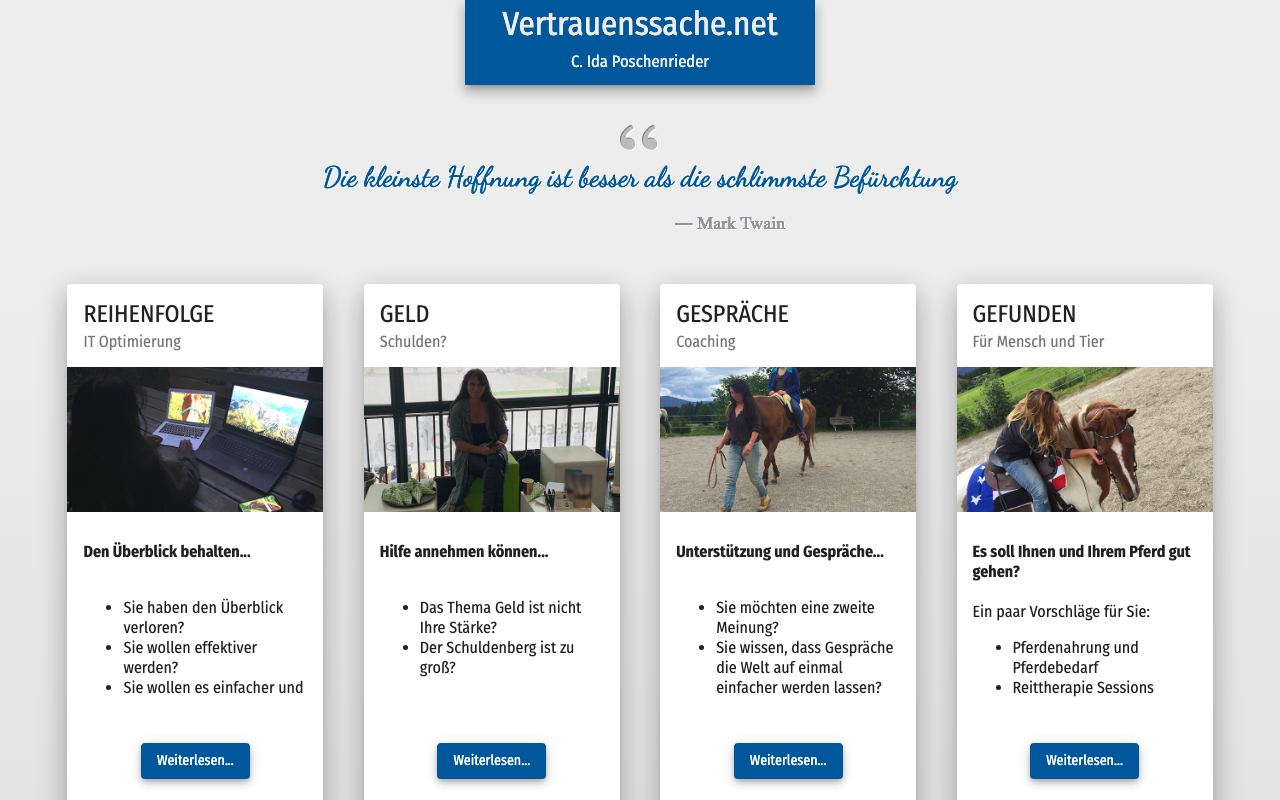 Screenshot: Vertrauenssache
